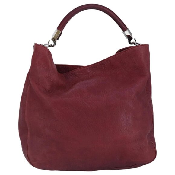 SAINT LAURENT Shoulder Bag Leather Red Silver 228340 Auth bs19417 - Picture 1 of 16